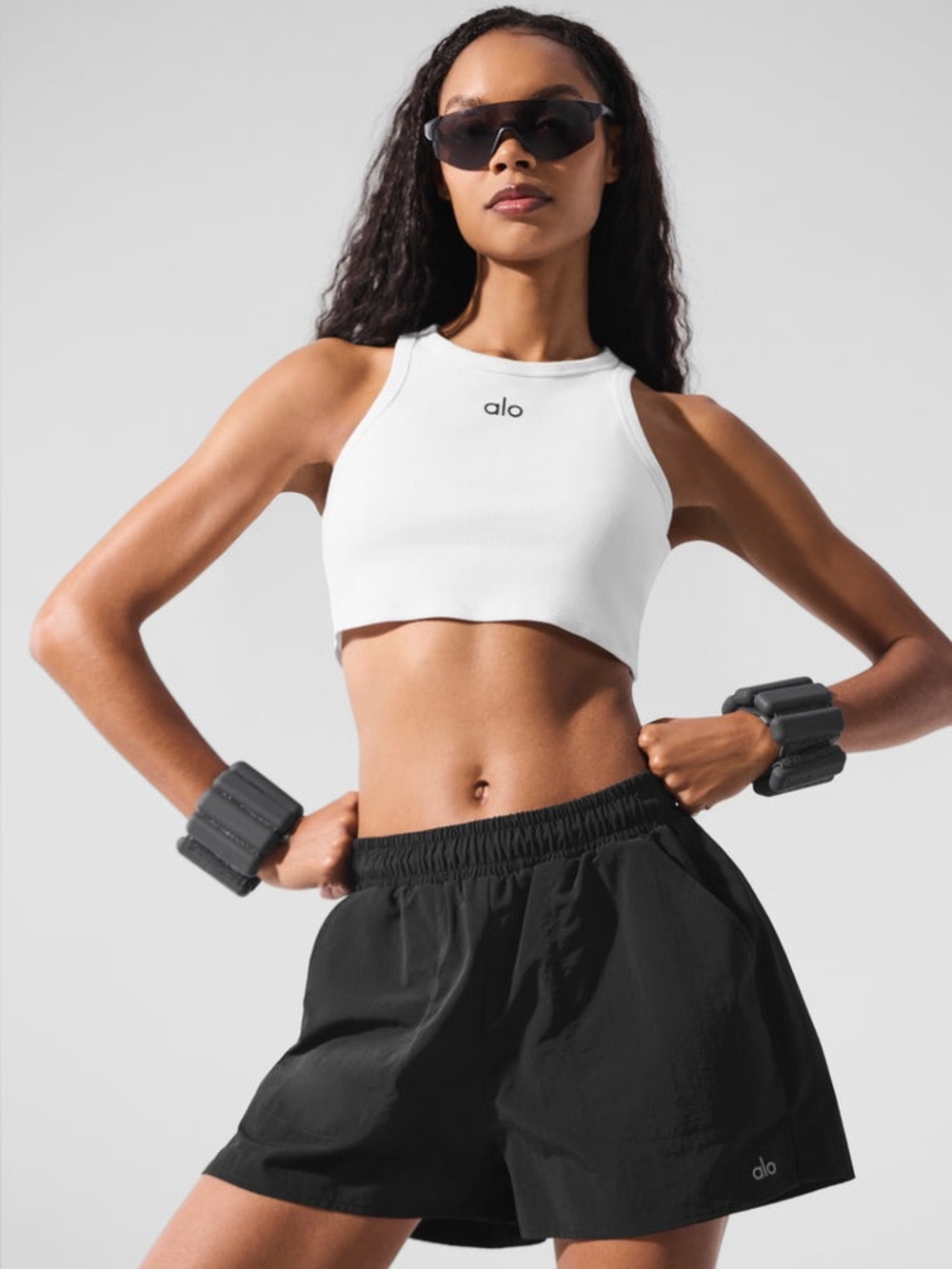 Alo Aspire White Tank Top - Size Small